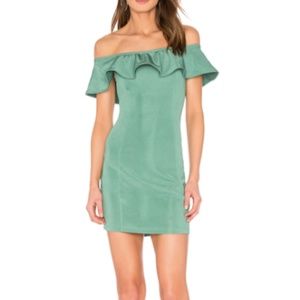 Capulet Eva Off-the-Shoulder Green Mini Dress